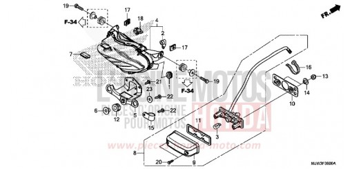 FEU ARRIERE CB500XAG de 2016